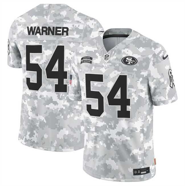 Mens San Francisco 49ers #54 Fred Warner 2024 F.U.S.E Arctic Camo Salute To Service Limited Stitched Jersey Dyin->san francisco 49ers->NFL Jersey